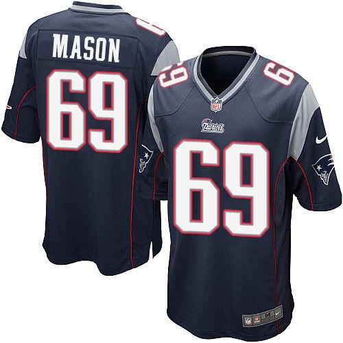 Men New England Patriots #69 Shaq Mason Nike Navy Game NFL Jersey